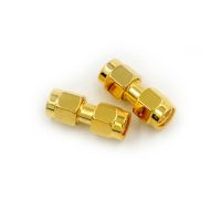 High Quality 2Pcs SMA Male to SMA Male Plug in series RF Coaxial Adapter Connector