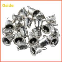 OSIDE 30Pcs โลหะผสมอัลลอยด์ ทิเบตเงินระฆังเสน่ห์จี้โบราณคริสต์มาสกริ๊งระฆัง spacer ลูกปัด 10มิล 9.5มิลค่ะ เครื่องรางระฆังขนาดเล็ก การตกแต่งเทศกาลคริสต์มาส กระดิ่งกริ๊งขนาดเล็กที่มีเสน่ห์ งานฝีมือดีไอวาย