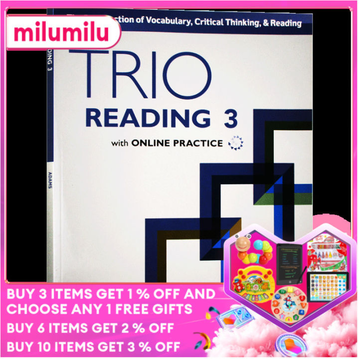 Trio　Trio　Lazada　Reading　milu　Practice　Student　Book　Textbook　Online　Learning　Level　Book　Original　Tool　English　with