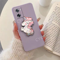 เคสโทรศัพท์ OPPO A57 4G 2022 A58 A78 5G เคส A77S A17ใหม่สำหรับ OPPOA57ที่มีการ์ตูนยูนิคอร์นน้ำเคสนิ่มให้ความรู้สึกฝาครอบซิลิโคน TPU OPPOA58 4G