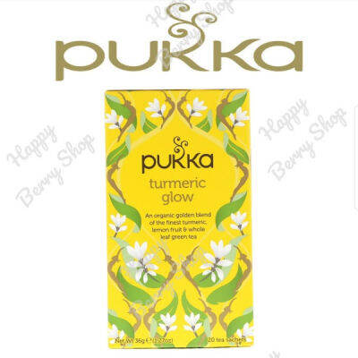 ชา PUKKA Organic Herbal Tea 🍃⭐TURMERIC GLOW⭐🍵 ชาสมุนไพรออแกนิค ชาเพื่อสุขภาพจากประเทศอังกฤษ 1 กล่องมี 20 ซอง