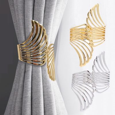 ✥♈ Creative Curtain Tiebacks Curtain Holdback Clip Wing-like Buckle Minimalistic Wings Pattern Curtain Ring Metal Home Decorations