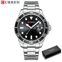 CURREN Fashion Business Mens Wristwatches Green Clock Male Quartz Stainless Steel Watches Reloj Hombre