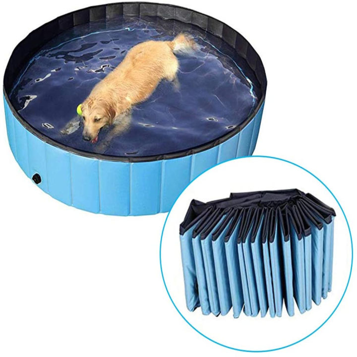 versatile-pet-bathtub-foldable-dog-pool-summer-paddling-pool-with-drain-plug