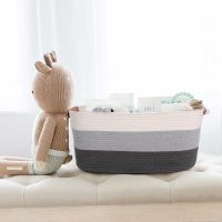 Cotton Linen Foldable Laundry Hamper Sundries Toy Storage Basket Underwear Cosmetic Organizer Living Room Blanket Storage Bins