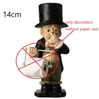 Toilet Butler Resin Holder Cute Fun Resin Ornament Roll Paper Holder Stand For Bathroom C1