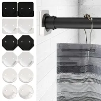 【CW】 Wall Adhesive No Drilling Stick Tension Holder Shower Curtain Rod Rods Mount Retainer