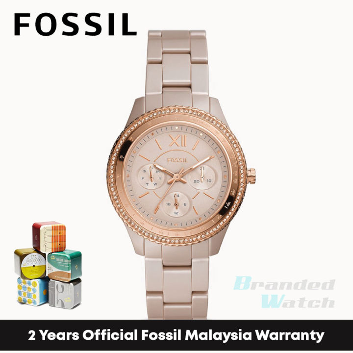 Official Warranty] Fossil CE1112 Women's Stella Multifunction Caramel  Ceramic Watch (watch for women / jam tangan perumpuan / fossil watch for  women / fossil watch / women watch) | Lazada