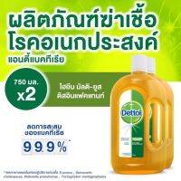 [แพ็คคู่สุดคุ้ม] Dettol เดทตอลน้ำยาฆ่าเชื้อโรคไฮยีน มัลติ-ยูส ดิสอินแฟคแทนท์750 มล. (2 ขวด)