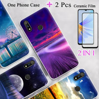 เคสโทรศัพท์แบบ2 IN 1สำหรับ Realme 3 Pro พร้อมฟิล์มกันรอยกันกระแทกกันรอยหน้าจอเซรามิกแบบโค้ง