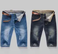Jeans ยีนส์ขาสั้น ผ้ายืดฟอกนิ่ม สีมิดไนด์-สนิมน้ำตาล มีริม 2 สี ดำ สีเทา ไซส์28-40