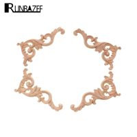 RUNBAZEF Real Wood Corner Flower Carved Pieces of Furniture Decoration Accessories Home Decor Miniature Miniaturas Ornaments