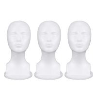 3X Styrofoam Mannequin Foam Head Model Glasses Hat Wig Display Stand