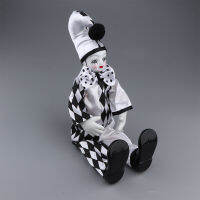 Porcelain Small Clown Doll, Funny Clown Model Figurines Souvenirs Crafts, G