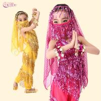 hot【DT】 Belly Costume Set Kids Child Dancing Children Bellydance Bollywood Wear 4 Colors for Chosen