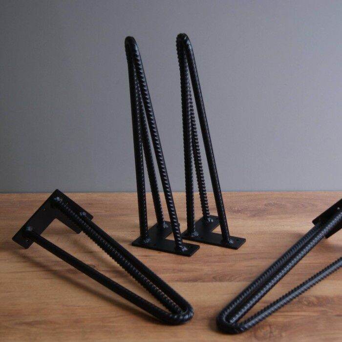 Bar Table Hairpin Legs 3leg Layer Table Legs Iron Stirrup Threaded 20Cm