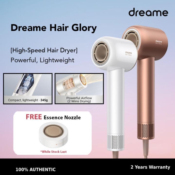 Dreame Hair Glory Hair Dryer High Speed 2 Mins Fast Drying 300 Million ...