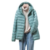 ZZOOI Spring Autumn Women Ultralight Thin Down Jacket White Duck Down Hooded Jackets Warm Winter Coat Parka Female Portable Outwear