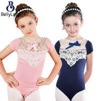 Girls Short Sleeves One-piece Leotard Dance Practice Outfits Gymnastics Performance Clothes【fast】