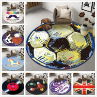 Funny Living Room Cars Round Chair Mat Kids Room Play Gaming Rug Soccer Football Mat Car Area Rug Bedroom Kitchen Doormat