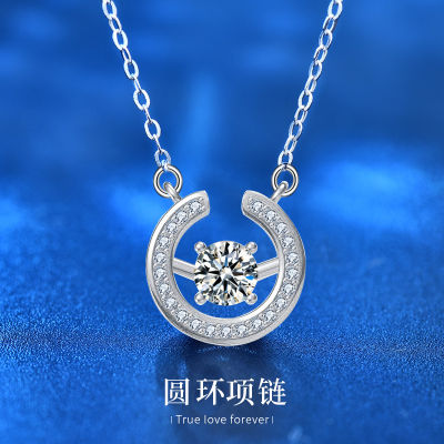 Moissanite Necklace Wholesale European And American 925 Sterling Silver Ring Clavicle Pendant Same Style Accessories Valentines Day Gift