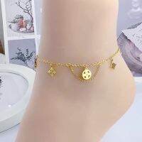 ยูกิสร้อยข้อมือข้อเท้าสำหรับผู้หญิง14K ชุบทอง Dainty ชั้น Figaro โซ่ CZ เริ่มต้น Anklets ชุดฤดูร้อนเครื่องประดับของขวัญสำหรับผู้หญิงวัยรุ่นสาว