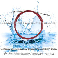 Outboard Engine Remote Control Throttle Shift Cable 22ft for  Boat Motor Steering System 7m Red