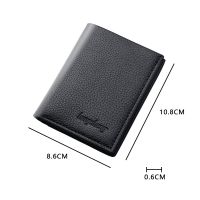 （Layor wallet） ผู้ชาย39; S กระเป๋าสตางค์บางเฉียบแนวตั้งกระเป๋าเหรียญชายแพคเกจหลายบัตรชายสั้นผู้ถือบัตรย้อนยุคใหม่ลำลองสำหรับบุรุษ39; S กระเป๋าสตางค์