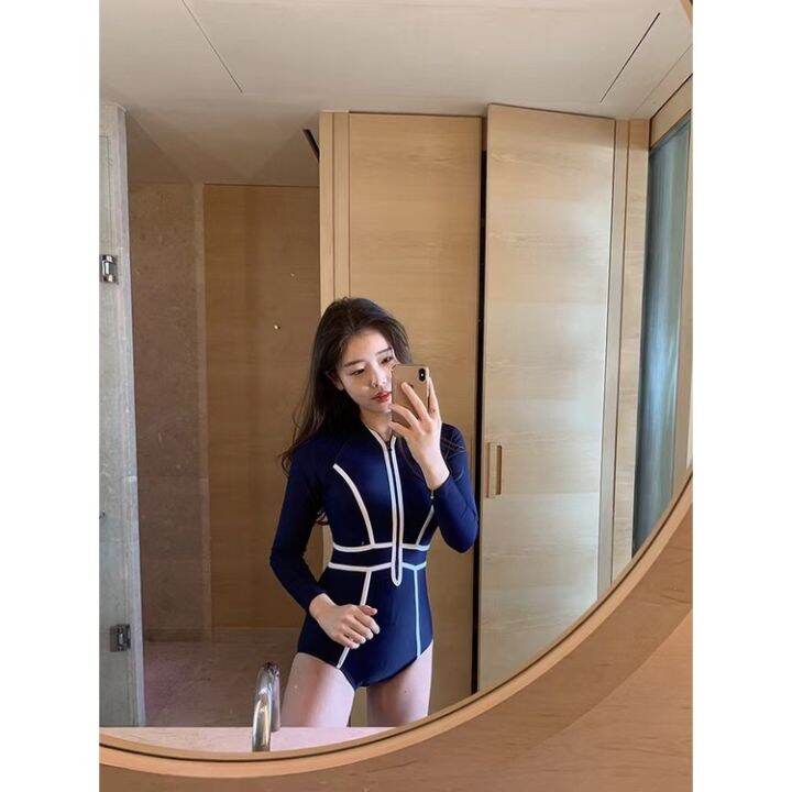 【MOKIE】Korean swimsuit Korean swimwear Rush guard Long Sleeves One