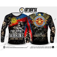 [In stock] 2023 design PHIL MARINE in ACTION Long Sleeves Full Sublimation，Contact the seller for personalized customization of the name