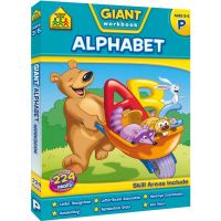 School zone giant workbook alphabet my alphabet workbook preschool teaching aids 26 letters English Enlightenment puzzle activity alphabet exercise 3-5 years old