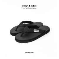 ESCAPAR SANDAL Keep สีดำ รองเท้าแตะผู้ชาย รองเท้าแตะผู้หญิง รองเท้าแตะหนีบ รองเท้าแตะหูหนีบ dfkj