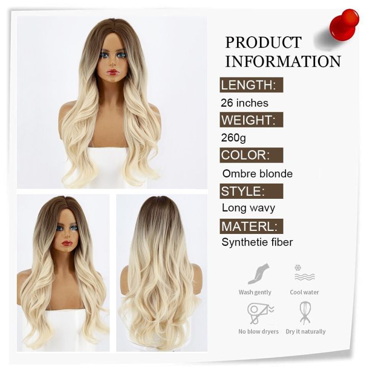 ombre-brown-light-blonde-platinum-long-wavy-middle-part-hair-wig-cosplay-natural-heat-resistant-synthetic-wig-for-women