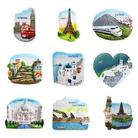 3D Fridge Magnet Refrigerator Magnetic Stickers Worldwide Tower London Japan Greece Sydney Bali World Travel Souvenir