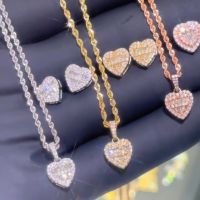 《Zoe necklace》สร้อยคอต่างหูรูปหัวใจประดับเพชรเทียมเพชรสังเคราะห์เพชรเทียม5A ชุดเครื่องประดับของขวัญคู่รักแฟชั่น2023ใหม่