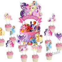 【Ready Stock】 ☜❐✠ E05 24Pcs My Little Pony Cupcake Topper Picks Birthday Wedding Party Decorations Kids Party Favors Party Decoration