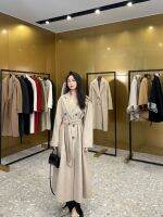 [COD] High-end double-breasted cashmere coat womens high-end handmade double-sided woolen slim-fit water ripple super long