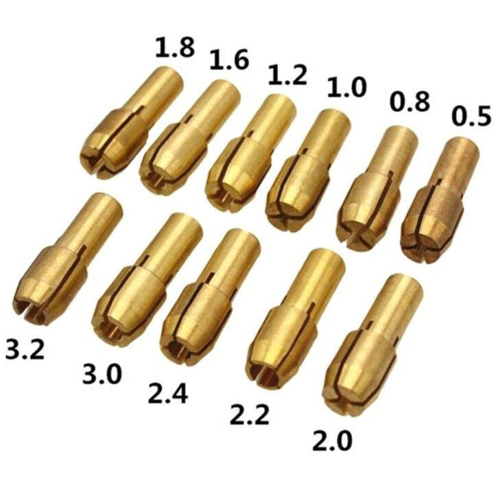 fashion-11pcs-set-mini-drill-brass-collet-chuck-accessories-for-dremel-rotary-power-tool