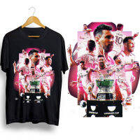 ? LEAGUES CUP MESSI เสื้อยืดพิมพ์ลายเกมฟุตบอลเมสซี่