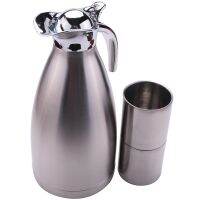 1Pcs Coffee Pot Stainless and Foreign Preservation Kettle Household Will European Heat Insulation Bottle Vacuum Alloy Handle