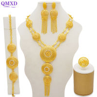 Bridal Long tassel Necklace Sets For Women Jewelry sets Dubai Nigeria Crystal Wedding Jewelry Sets