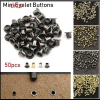 OKL9 50pcs 1.5/2.0/2.5MM Mini Ultra-small เสื้อผ้ารองเท้า หัวเข็มขัดตุ๊กตา DIY ปุ่มตาไก่โลหะ อุปกรณ์เสริมกระเป๋าตุ๊กตา หัวเข็มขัด