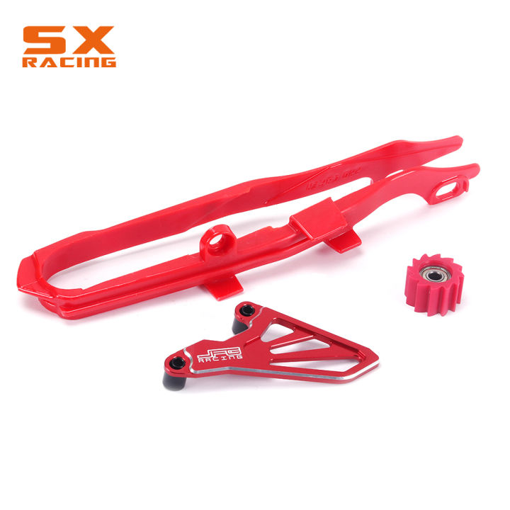 motorcross-cnc-ด้านหน้าเฟืองโซ่-protector-slider-roller-guard-สำหรับ-honda-cr250r-02-07-crf250r-04-09-crf250x-04-13-crf450r