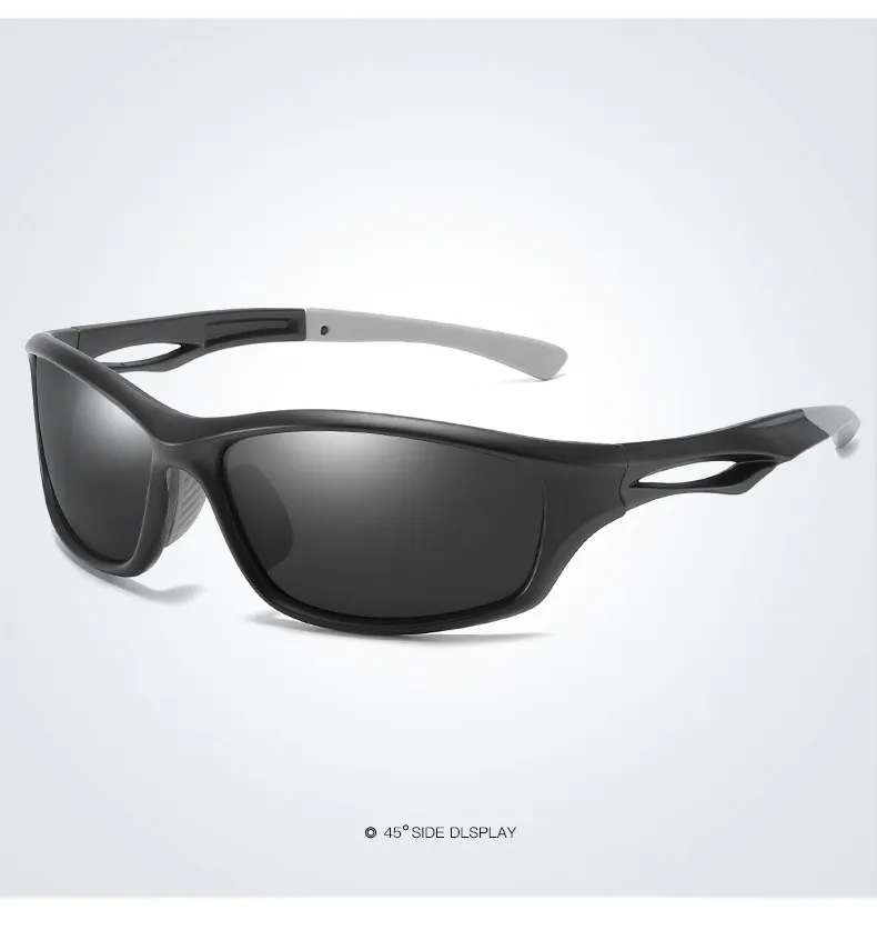 2023 New Polarized Sunglasses Men Brand Designer Square Sports Sun Glasses  for Men Driving Fishing Black Frame Goggle UV400