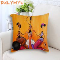 Hot sale Cheap Cushions Abstract Africa Oil Painting Print Decorative Cushion Throw Pillowcase African Life style Linen Pillow