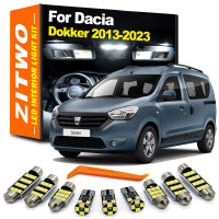 ZITWO 11ชิ้นอุปกรณ์เสริมในรถยนต์ LED มหาดไทยชุดไฟสำหรับ Dacia Dokker 2013- 2017 2018 2019 2020 2021 2022 2023โดมแผนที่ลำต้นโคมไฟ