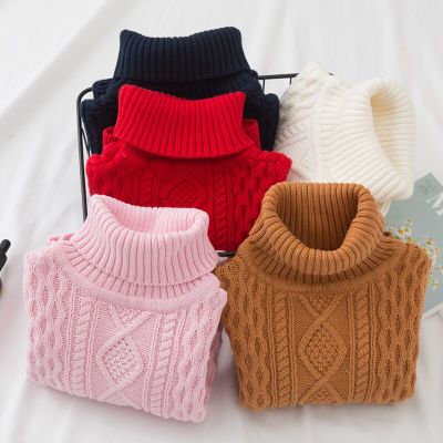 Spring New Baby Boys Girls Sweaters Turtleneck Solid Baby Kids Sweaters Soft Warm Long Sleeve Turtleneck Winter Sweaters