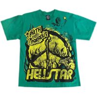 New Green Washed Hellstar T Shirt Men Women Top Tees Short Sleeve T-Shirt