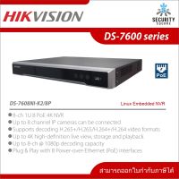 เครื่องบันทึกกล้องวงจรปิด Hikvision DS-7608NI-K2-8P NVR 8 channels