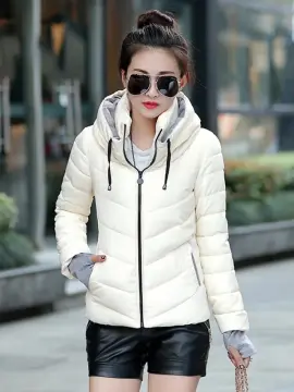 White on sale hooded coat